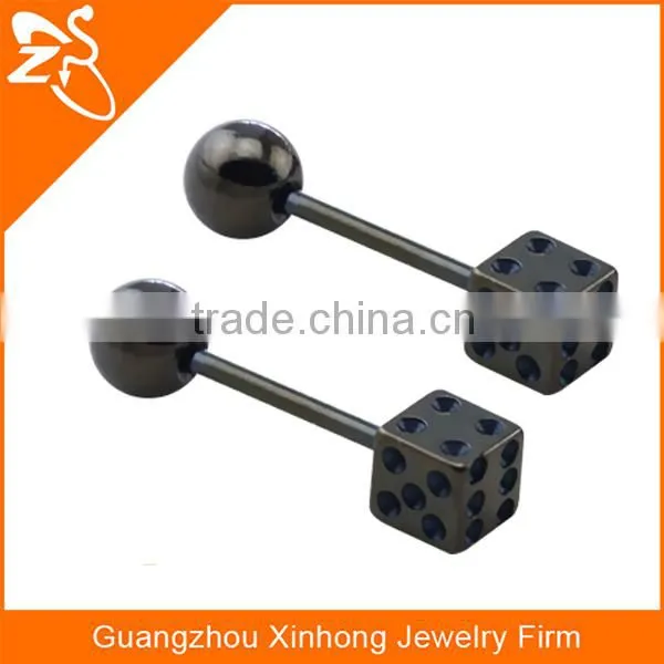penis tongue piercing jewelry fake tongue barbell free sample dice tongue rings