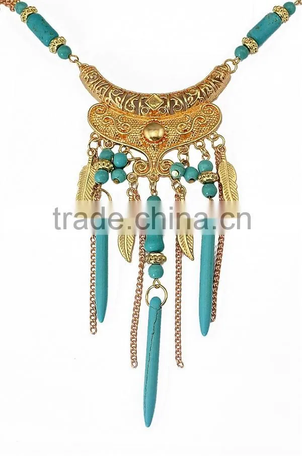 Wholesale multi layer bead necklace/tassel necklace pendant bead beaded fringe turkish