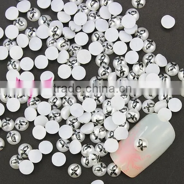 half cut pearls,nail pearl Easam nail art decoration