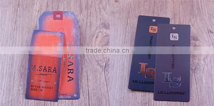 Kraft perforated animal jean hang tags with your own logo