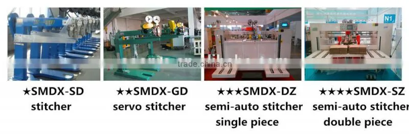 SMDX-DP single piece semi-auto stitching machine cardboard nailing machine