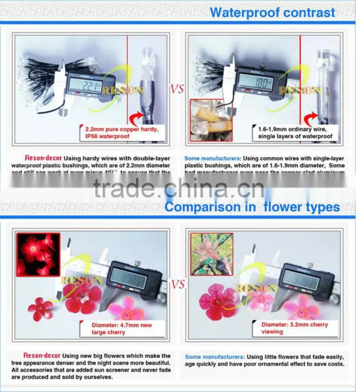 H:80cm tree LED lighting tree with flowers dollar tree wholesale baobab trees for sale