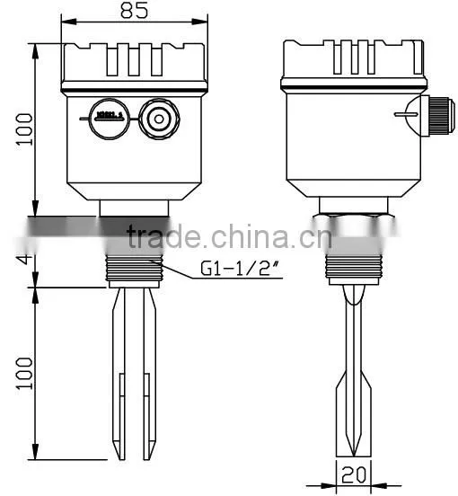 Turning fork level switch