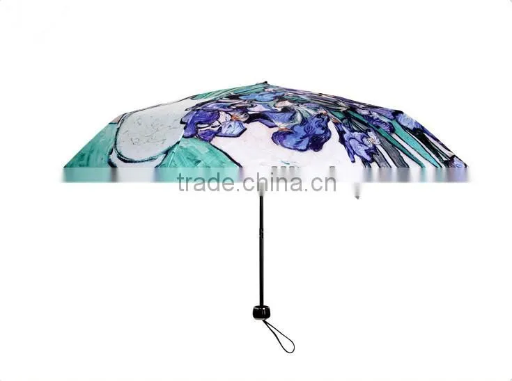 Creative Umbrella 2014 oil painting Hot Sale Promotion Folding Umbrella
