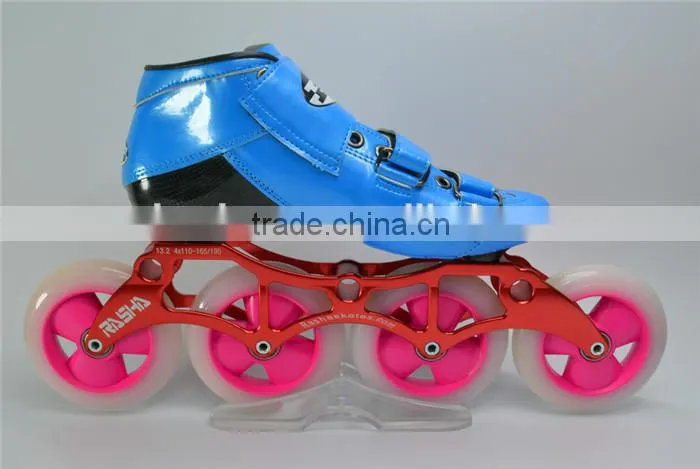 Rasha india speed skate roller skates OEM LOGO skate wheel high quality leather