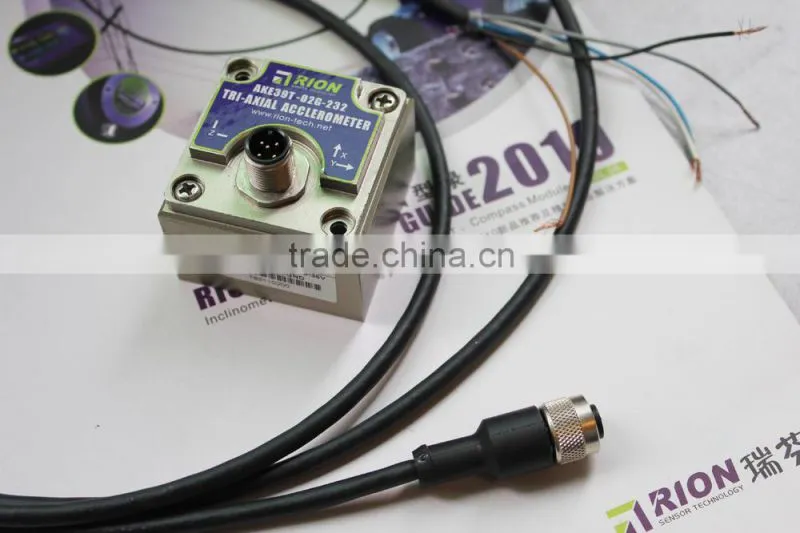 Triaxial Digital Accelerometer Vibration Sensor With RS232 To USB Connection Industry Using