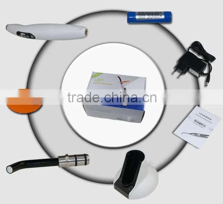 1400mw/cm2 plastic oled screen wireless dental led curing light