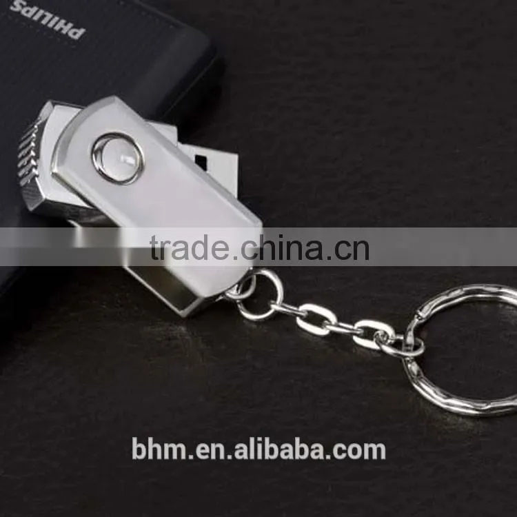 High quality usb 2.0 mini metal usb flash drive, portable swivel usb stick