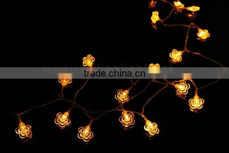 TZFEITIAN outdoor decorative fairy flower string lights led
