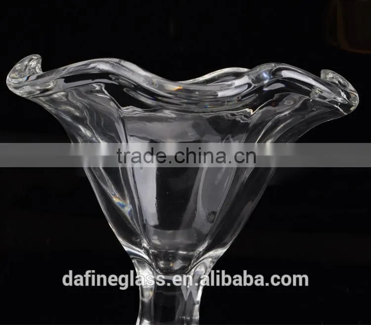 240ml Creative transparent flower shape glass ice cream cup dessert bowl