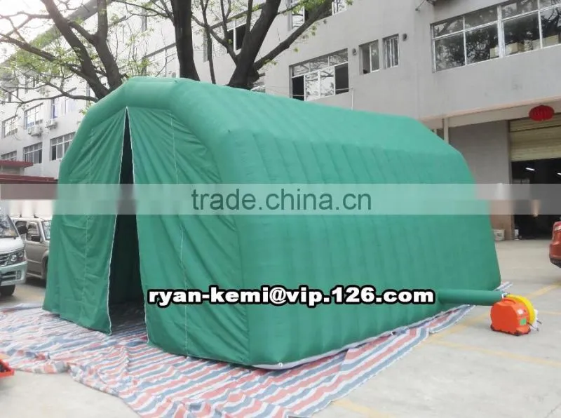 green inflatable tunnel tent custom inflatable sports tent green inflatable tunnel Oxford cloth inflatable tent with blower