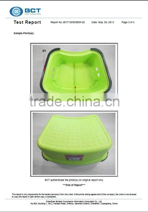 Popular Safety And Anti-slip Plastic Bathroom Step Stool Nonslip Toilet Stool