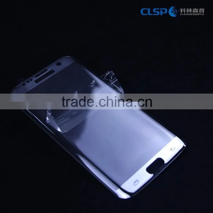 2016 prefect OEM For Samsung Galaxy s7 edge tempered glass screen protector / Full Cover 3D curved for s7 edge glass