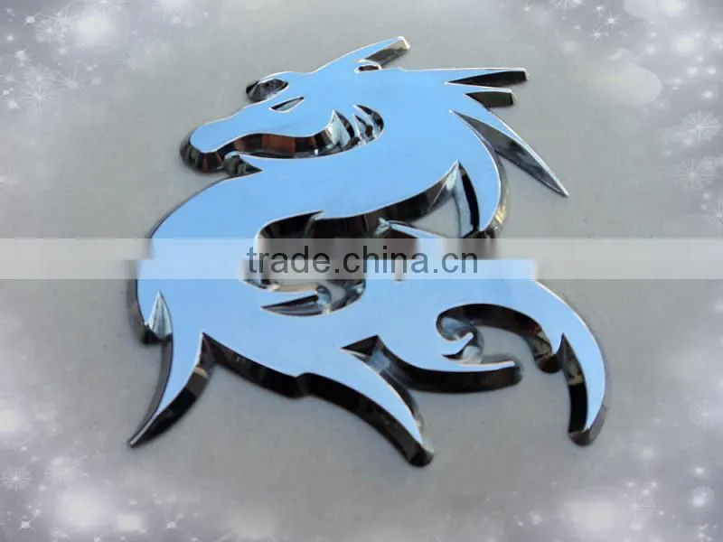 Plastic Chrome Dragon emblem