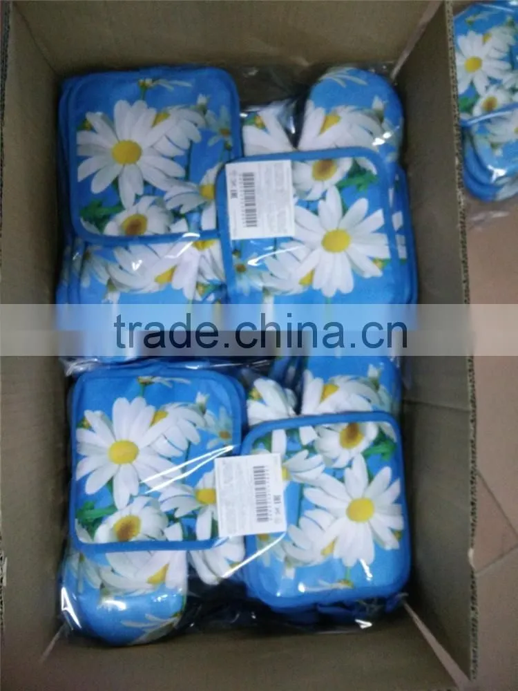 3 pcs pigment print cotton cooking kitchen oven mitten set