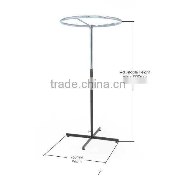 Heavy Duty Black Metal Adjustable Circular Display Rail