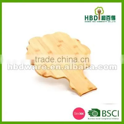 Mini size wooden cauliflower shaped bread cutting board