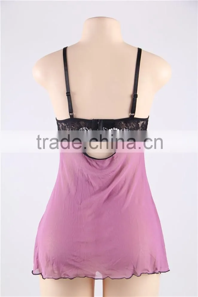 Mauve chemise women underwear sexy