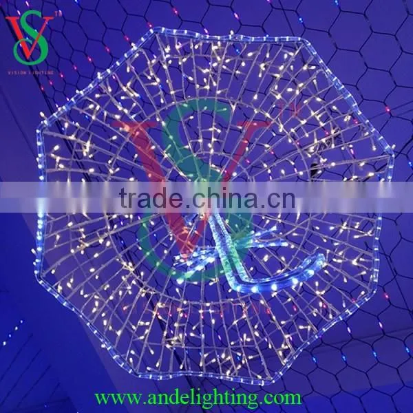 230V 85*100cm fancy outdoor christmas decoration umbrella light