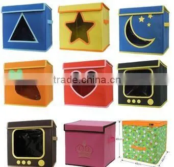 NEWEST Europe Textile Organizer Non woven Storage Box with lid