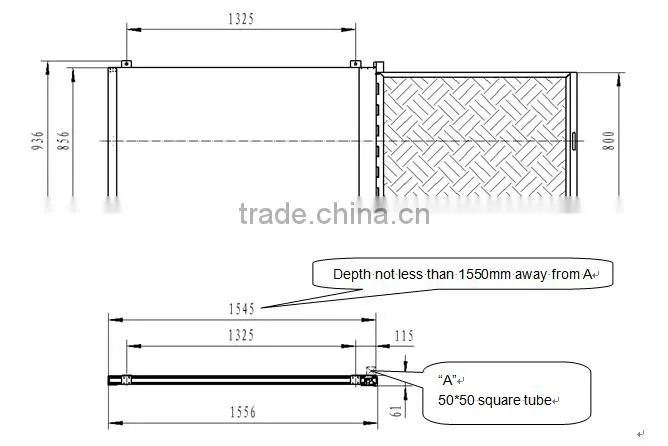 Handicap disabled Manual Wheelchair Ramp Slope for City Bus with CE certificate