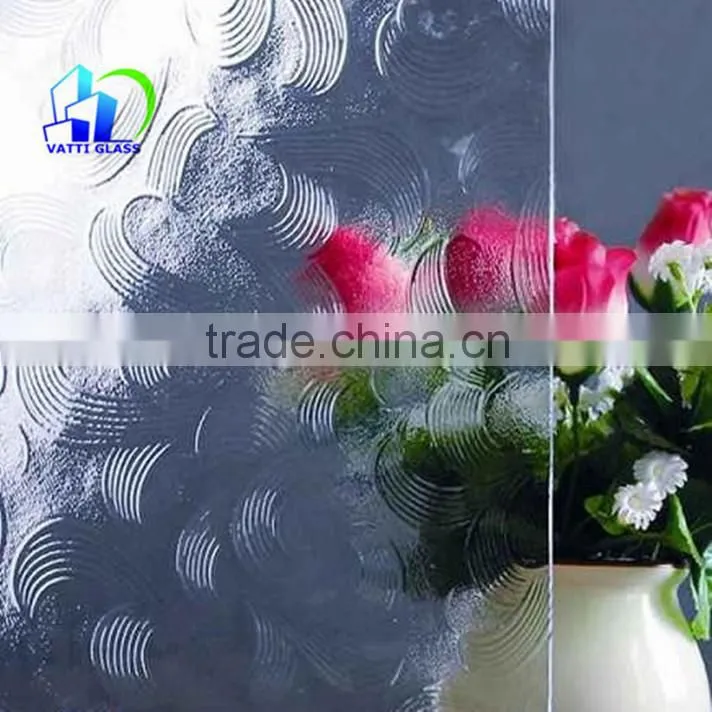 obscure glass clear patterned glass with various styles