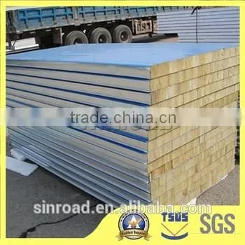 Low Price Water Insulated Rockwool Sandwich Panel with Metal Coating
