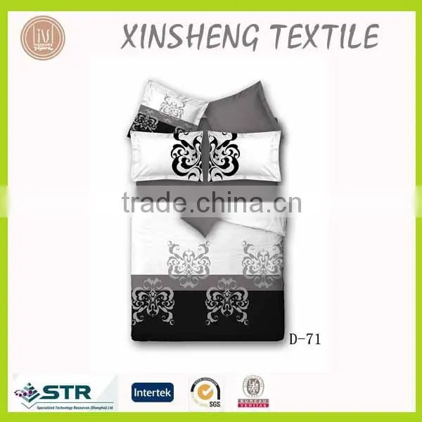 2014 High quality Embroidery MICROFIBER(COTTON) 8PC COMFORTER Bedding set in Queen size