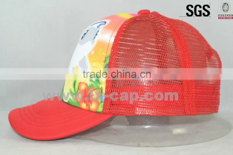 promation custom trucker cap/cartoon kids mesh trucker hat/high quality baby trucker cap wholesale