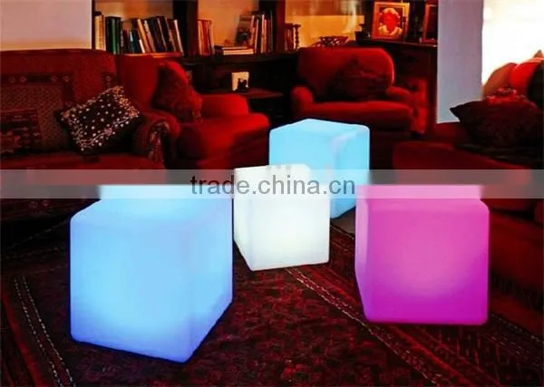 Multi color change led cube furniture lighting plastic furniture/led events furniture/lighting furniture