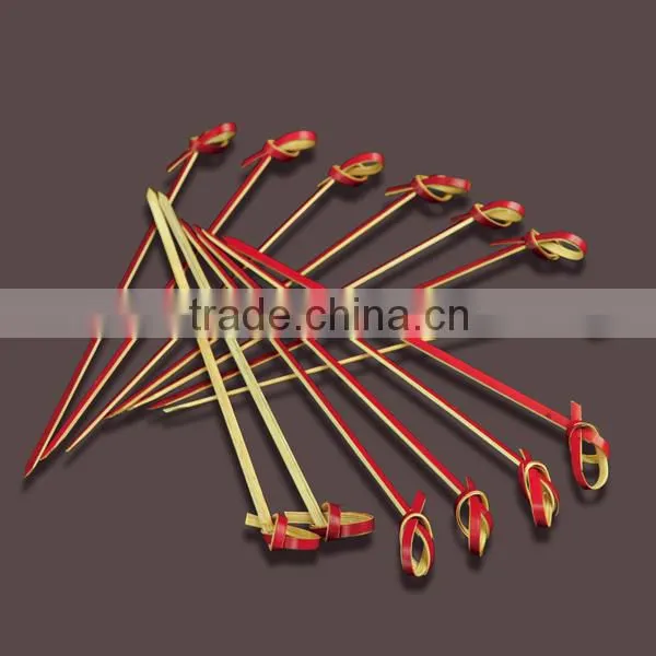 Natural bamboo skewer with knot skewer