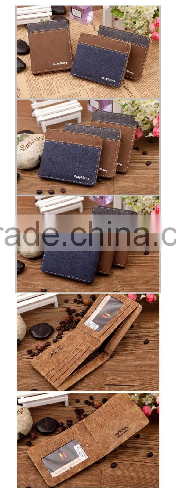 2016 newest retro and fashion canvas wallets for man(CAS16-015)