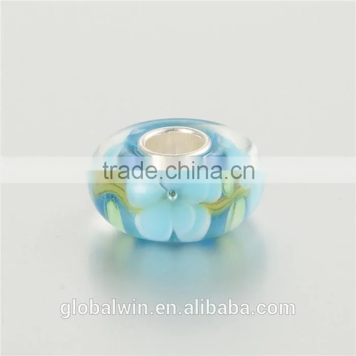 All Kinds Of Floral Cheap Silver Fashion Jewelry Custom Logo Glass Beads