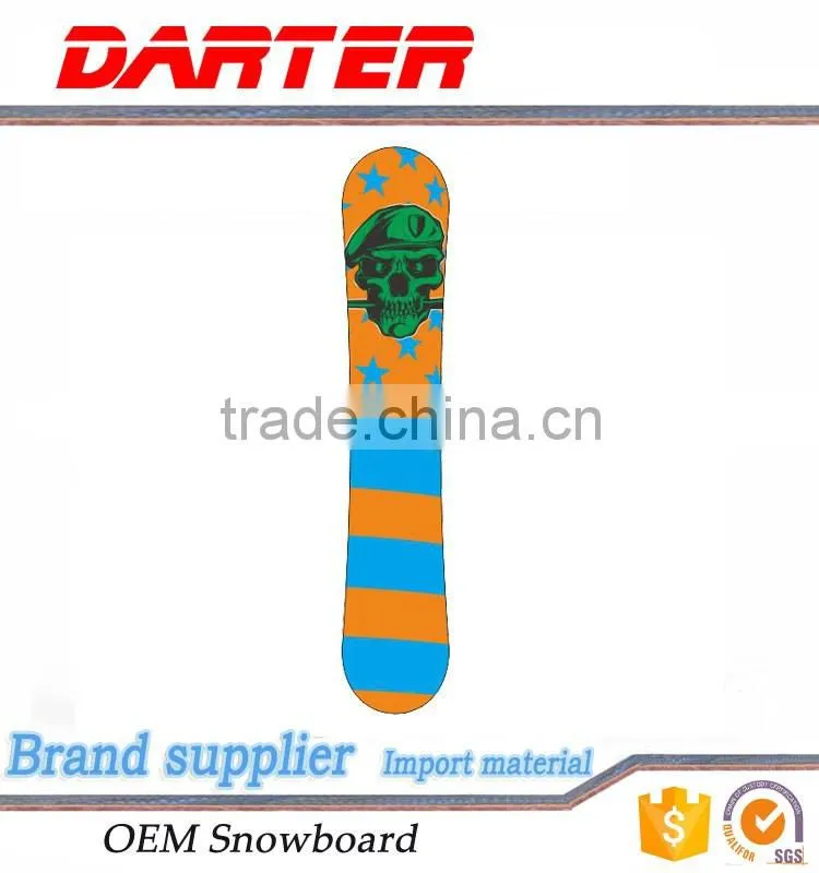 Top sale winter sports poplar wood core skull snowboard bench
