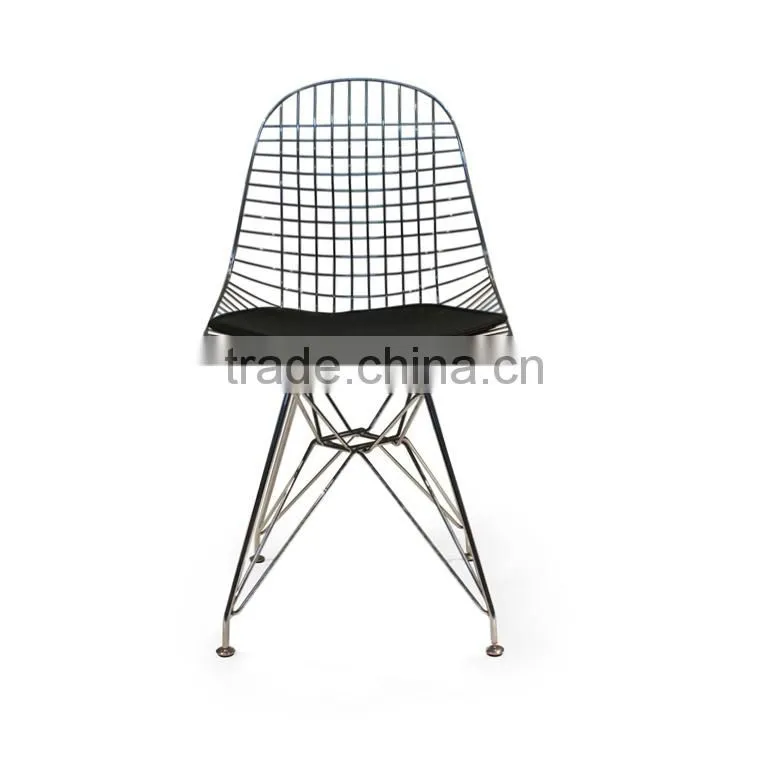 Popular metal wire mesh outdoor chair with cushion
