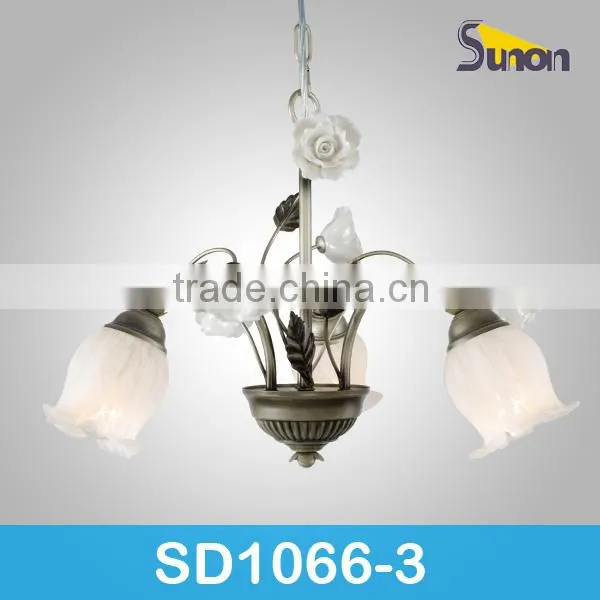 6 light paint chrome white ceramic classic ceiling lamp