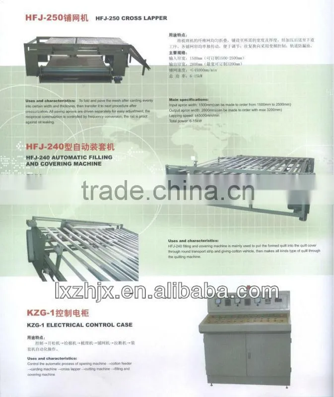 HFJ-240 Automatic making quilt computerized filling and covering machine