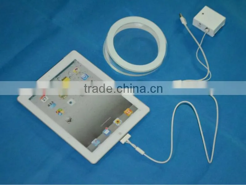 Tablet pc display stand with charger and alarm security