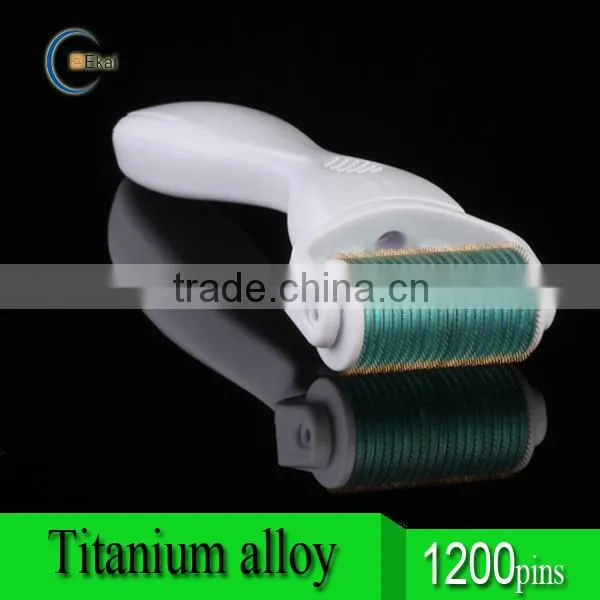 2014 low price 1200 needles titanium derma roller with replacable tips