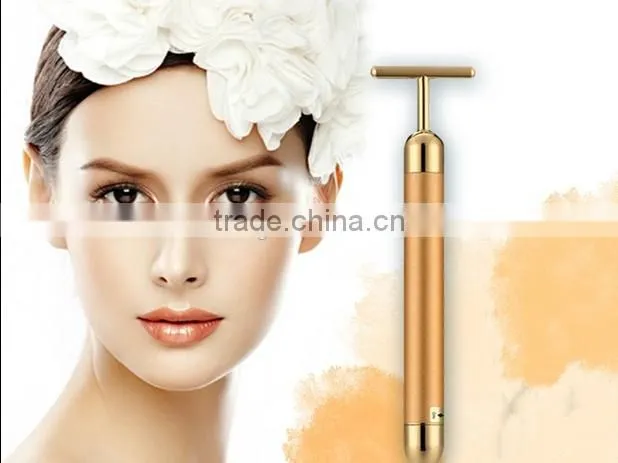 Fashion Design Personal Use Facial Beauty Bar 24K Golden Pulse for Skin Care