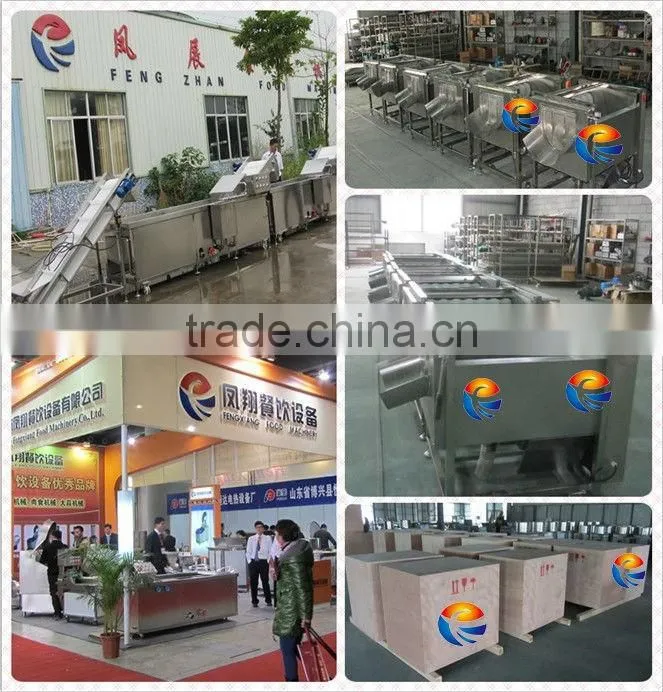 Spray Type Fruit/Melons/Vegetable Washing Machine with roller brushes