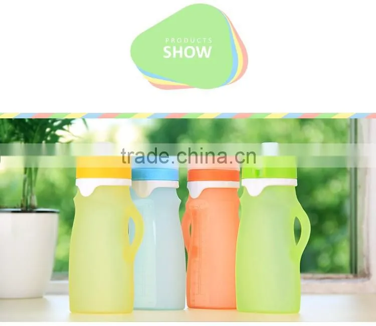 baby glass feeding bottles with silicone sleeve