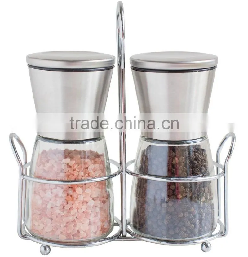 304 Stainless steel 18/8 Salt and Pepper Grinder Set