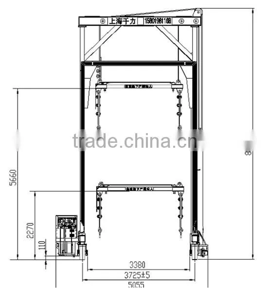 outdoor ground container crane cost gantry crane price container