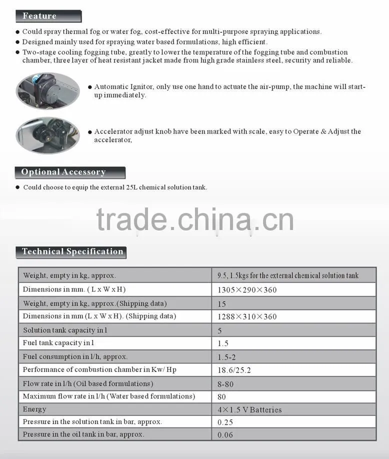 GF-75L FOG Machine for livestock disinfection & animal