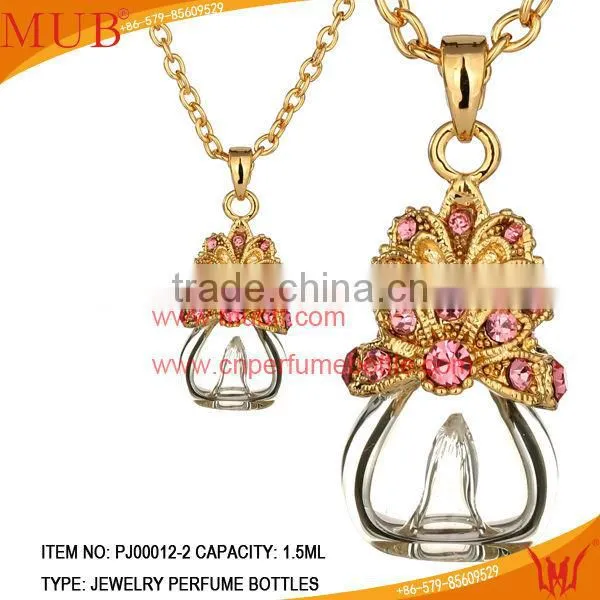 Elegant Jewelry Pendant Glass Perfume bottle jewelry