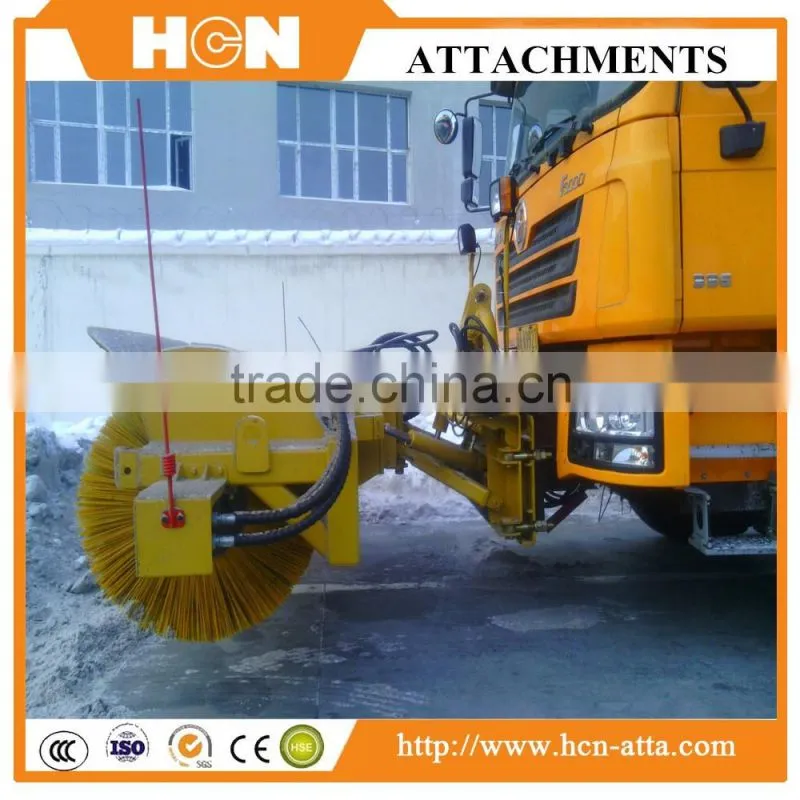 Hydraulically-driven Angle Broom Sweeper Attachments For Engineering Vehicle
