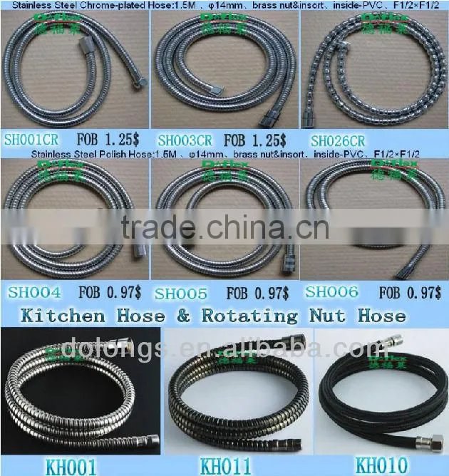 304# Stainless Steeel Shower Hose ,Rotational Nut,Double-lock 1.5m-2.0m ACS Certification