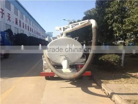 Fecal suction truck capacity 5000l-6000liter Fecwouls suction truck