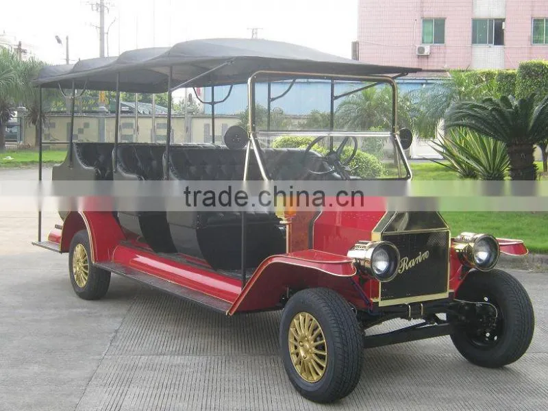 Luxury battery operated passenger electric vintage tourist bus retro car